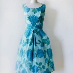 Timeless Vintage Blue Tea Dress Gorgeous Shape
